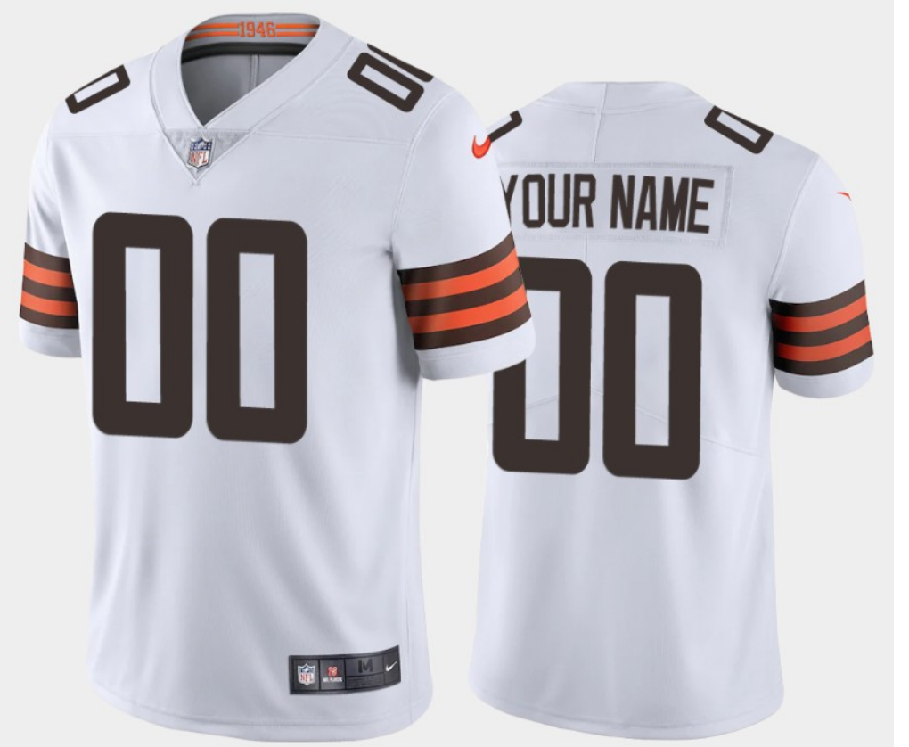 Men's Cleveland Browns ACTIVE PLAYER Custom 2020 New White NFL Vapor Untouchable Limited Stitched Jersey